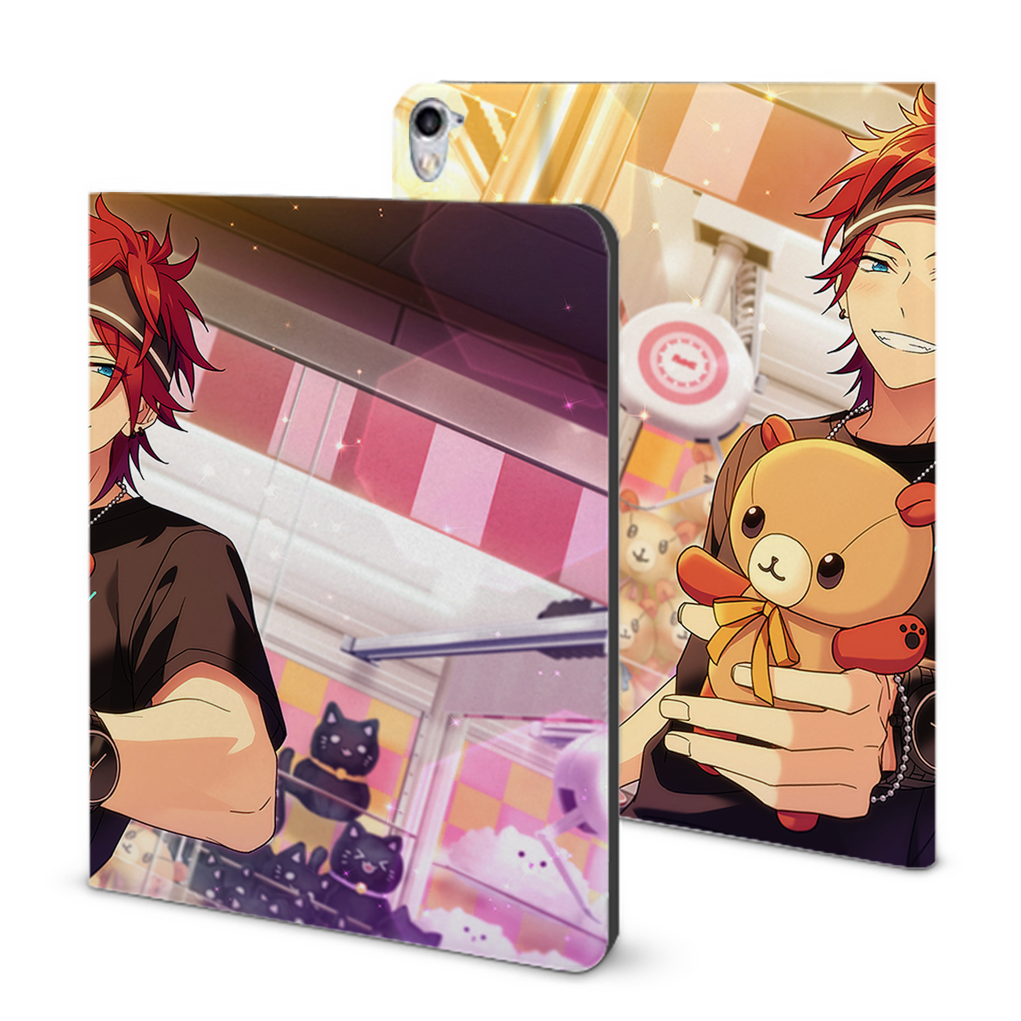 （画像用） あんさんぶるスターズ! Ensemble Stars IPad ケース ブック型 PUレザー TPU 耐衝撃 軽量 薄型 ペン収納なし 全面保護 IPad 各モデル対応